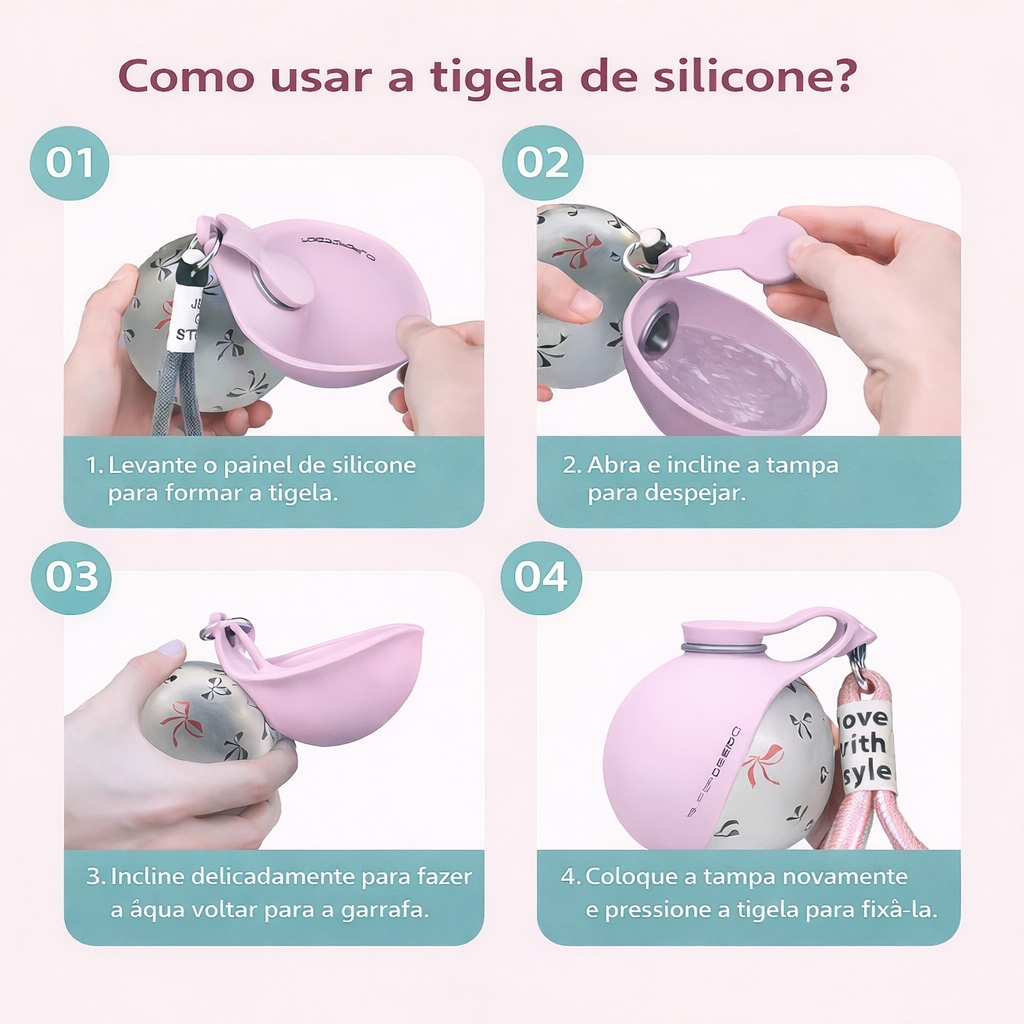 Garrafa De Água Portátil Para Cachorro