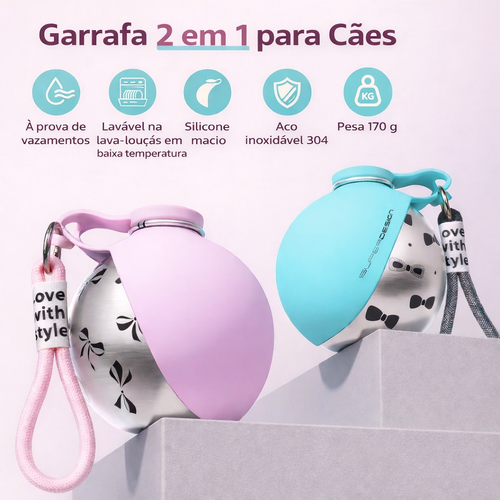 Garrafa De Água Portátil Para Cachorro